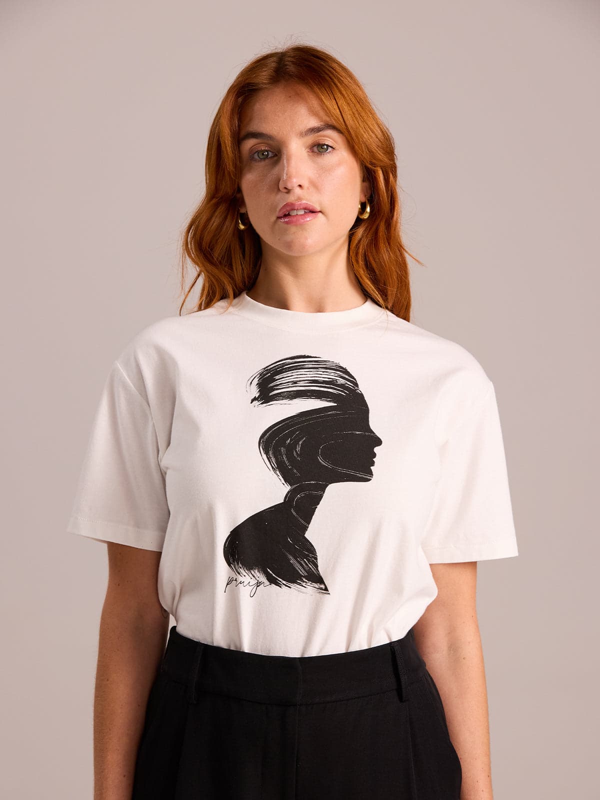 Painted Silhouette Print Tee - PRUIJN_ECOMM_LOOK12_043